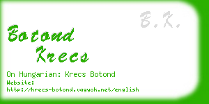 botond krecs business card